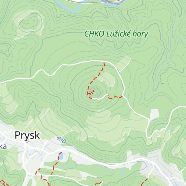 Map of Střední vrch