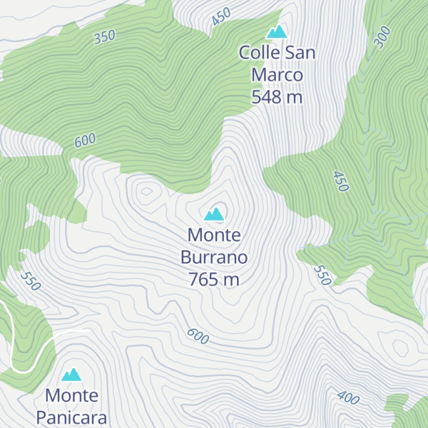 Map of Monte Burrano