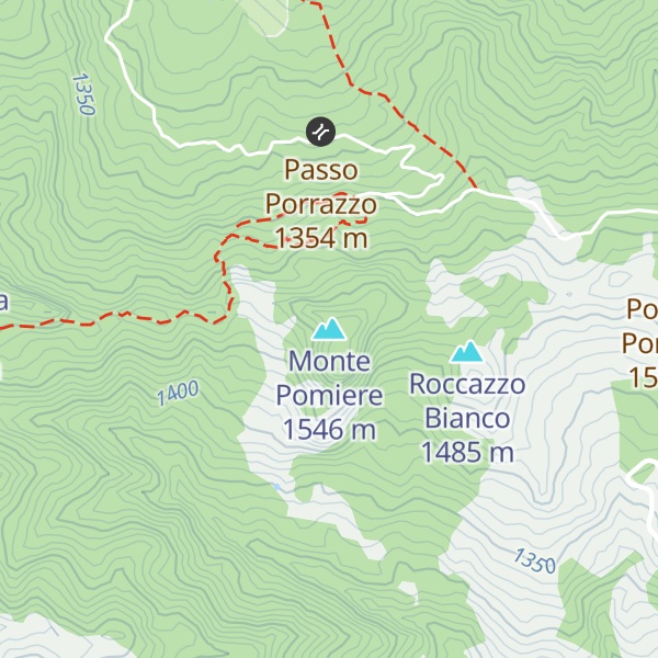 Map of Monte Pomiere