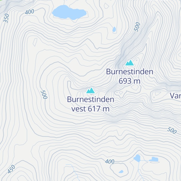 Map of Burnestinden vest