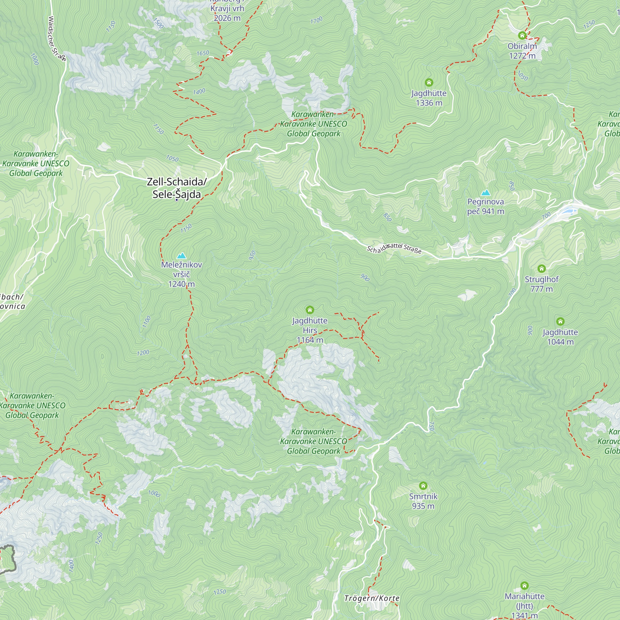 Jagdhütte Hirs map