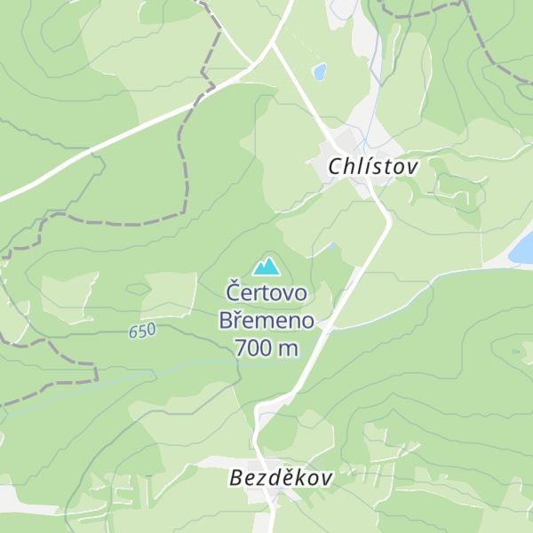 Map of Čertovo Břemeno