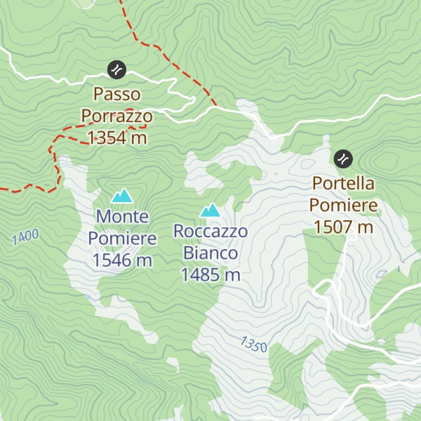 Map of Roccazzo Bianco