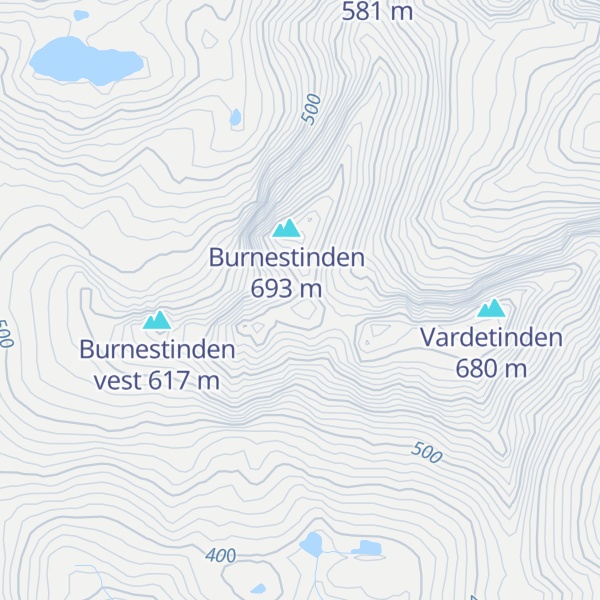 Map of Burnestinden sør