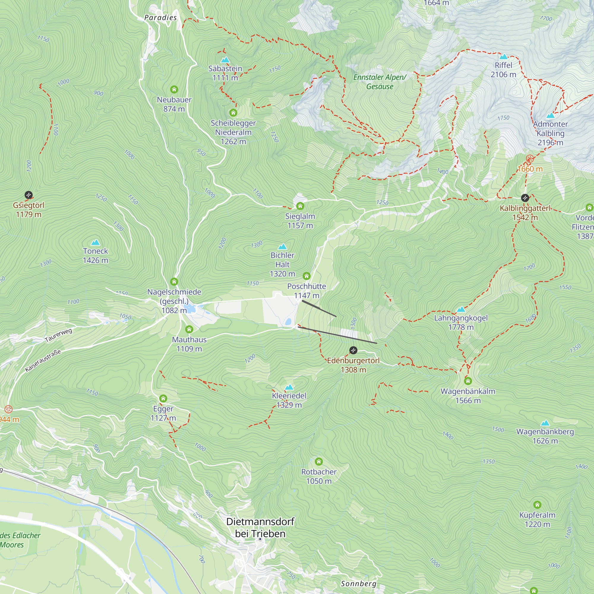 Sportalm Kaiserau map