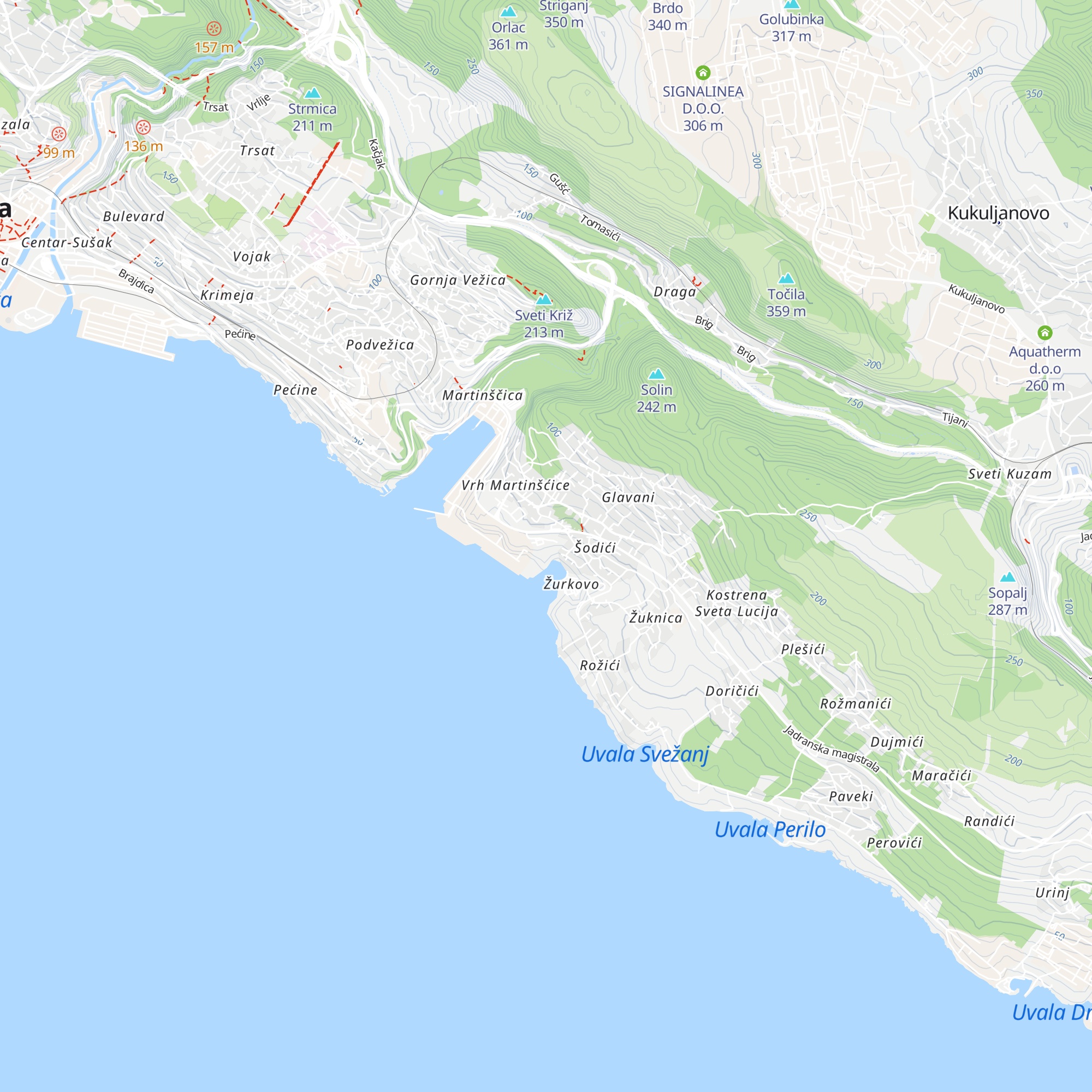 Prenoćište Lucija map