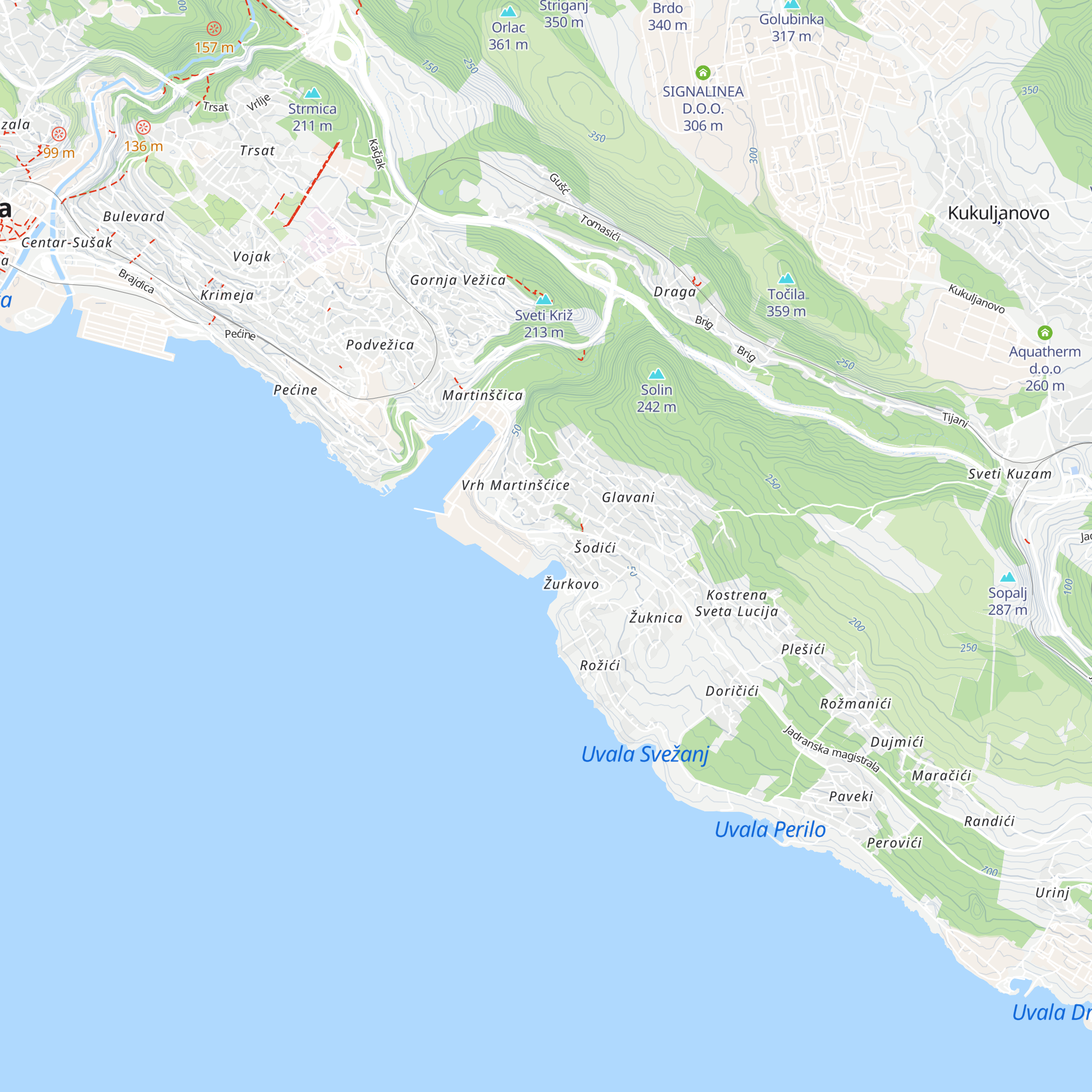 Prenoćište Lucija map