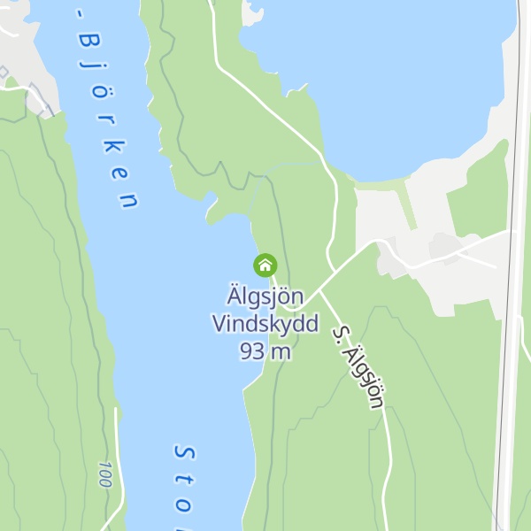 Map of Älgsjön Vindskydd