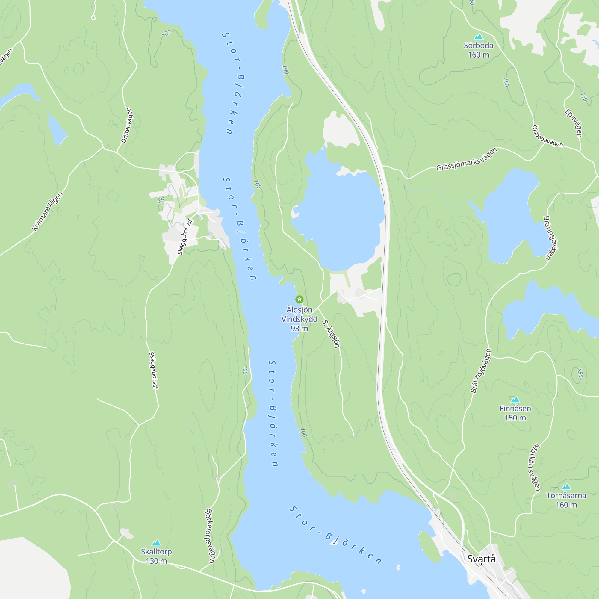 Älgsjön Vindskydd map
