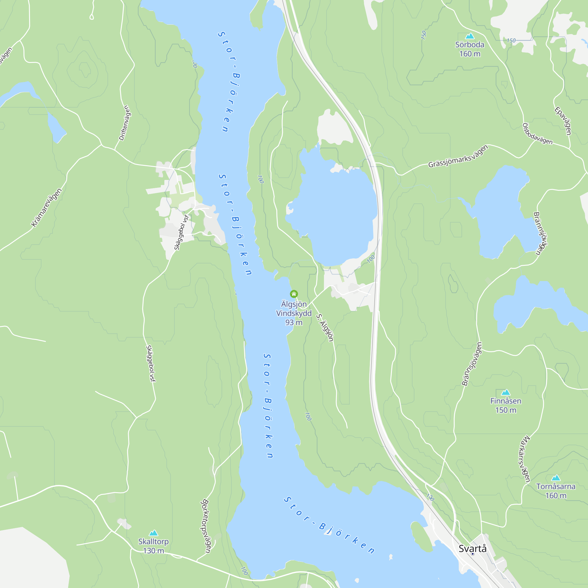Älgsjön Vindskydd map