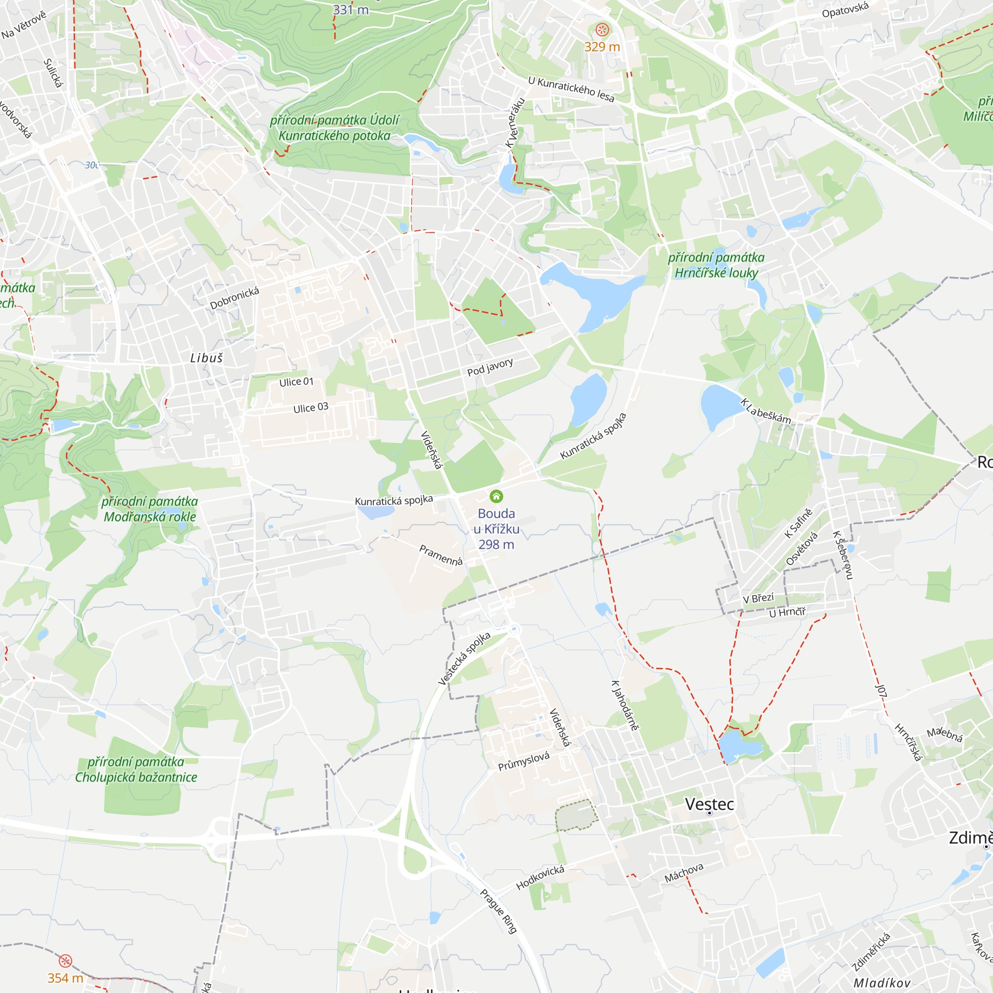 Bouda u Křížku map