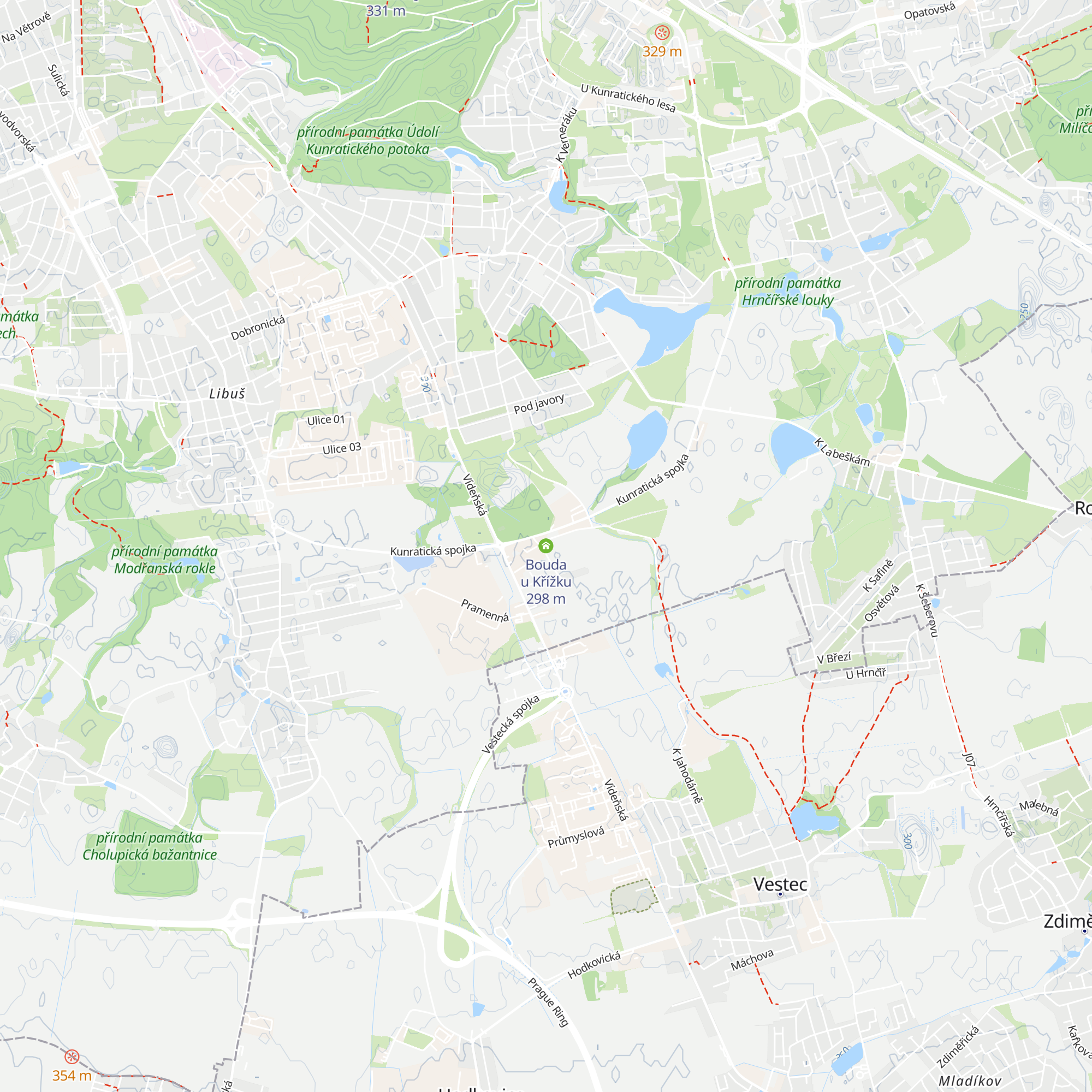Bouda u Křížku map