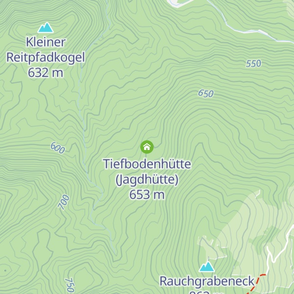 Map of Tiefbodenhütte (Jagdhütte)