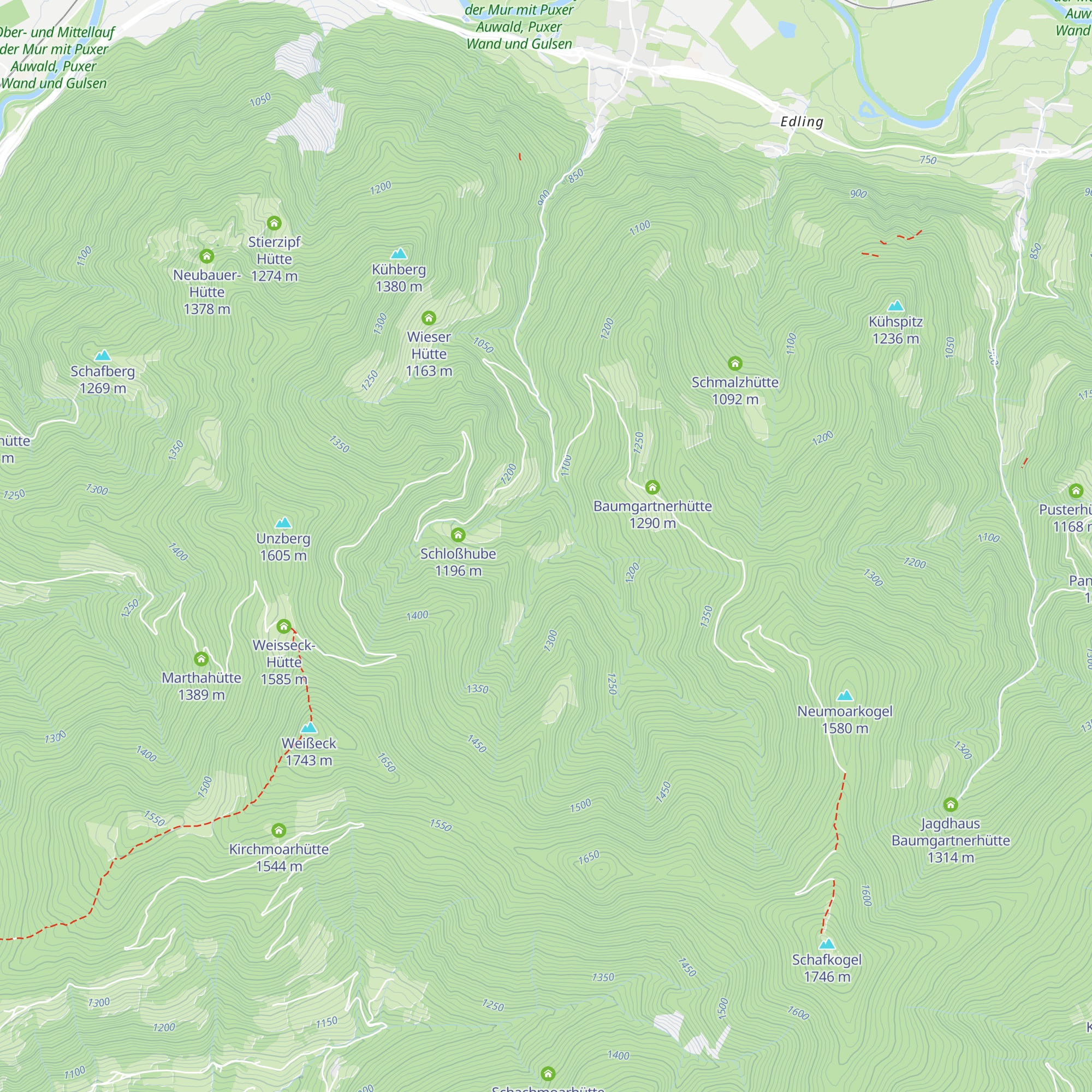 Schloßmoarhütte map