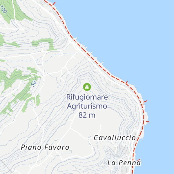 Map of Rifugiomare Agriturismo