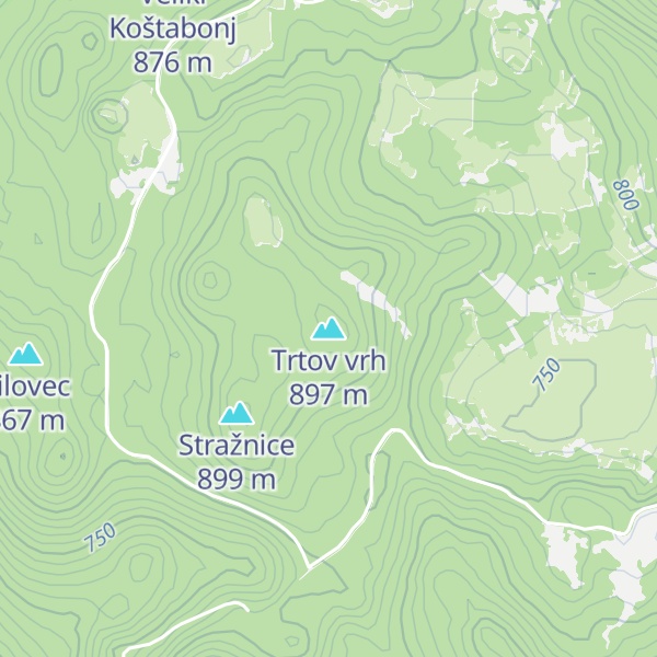 Map of Trtov vrh