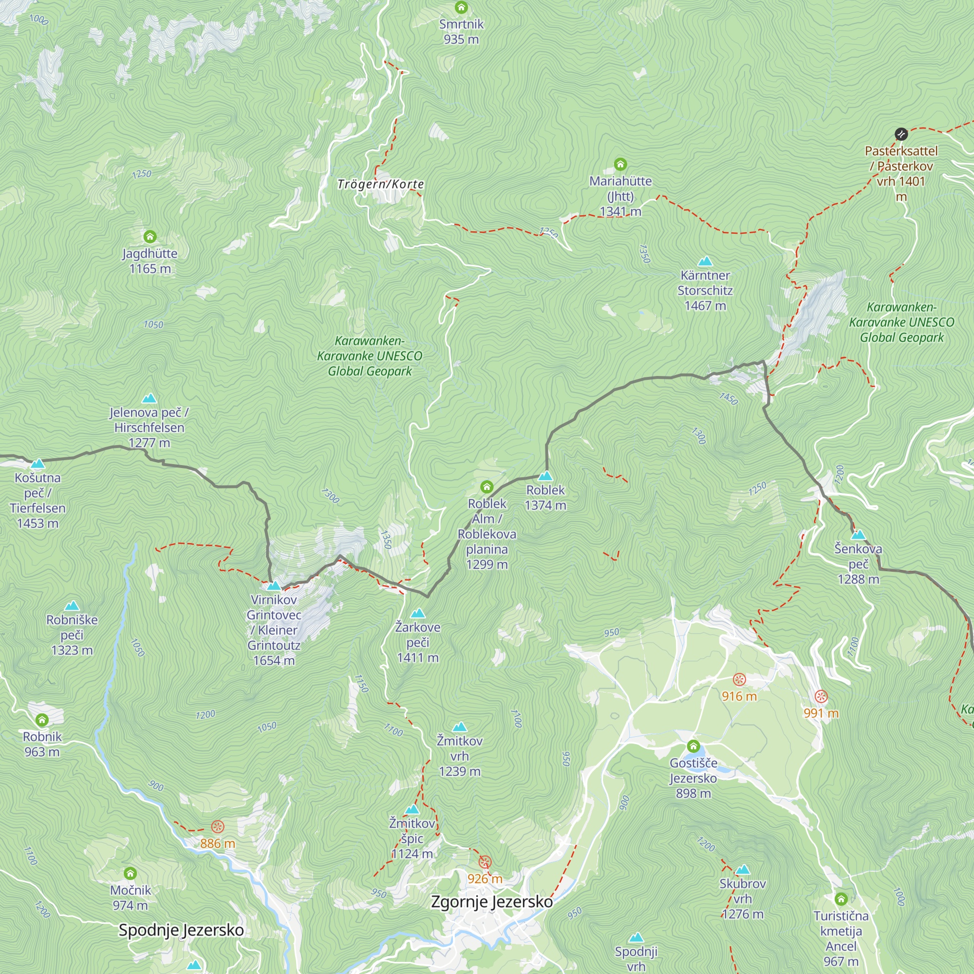 Roblek Alm / Roblekova planina map