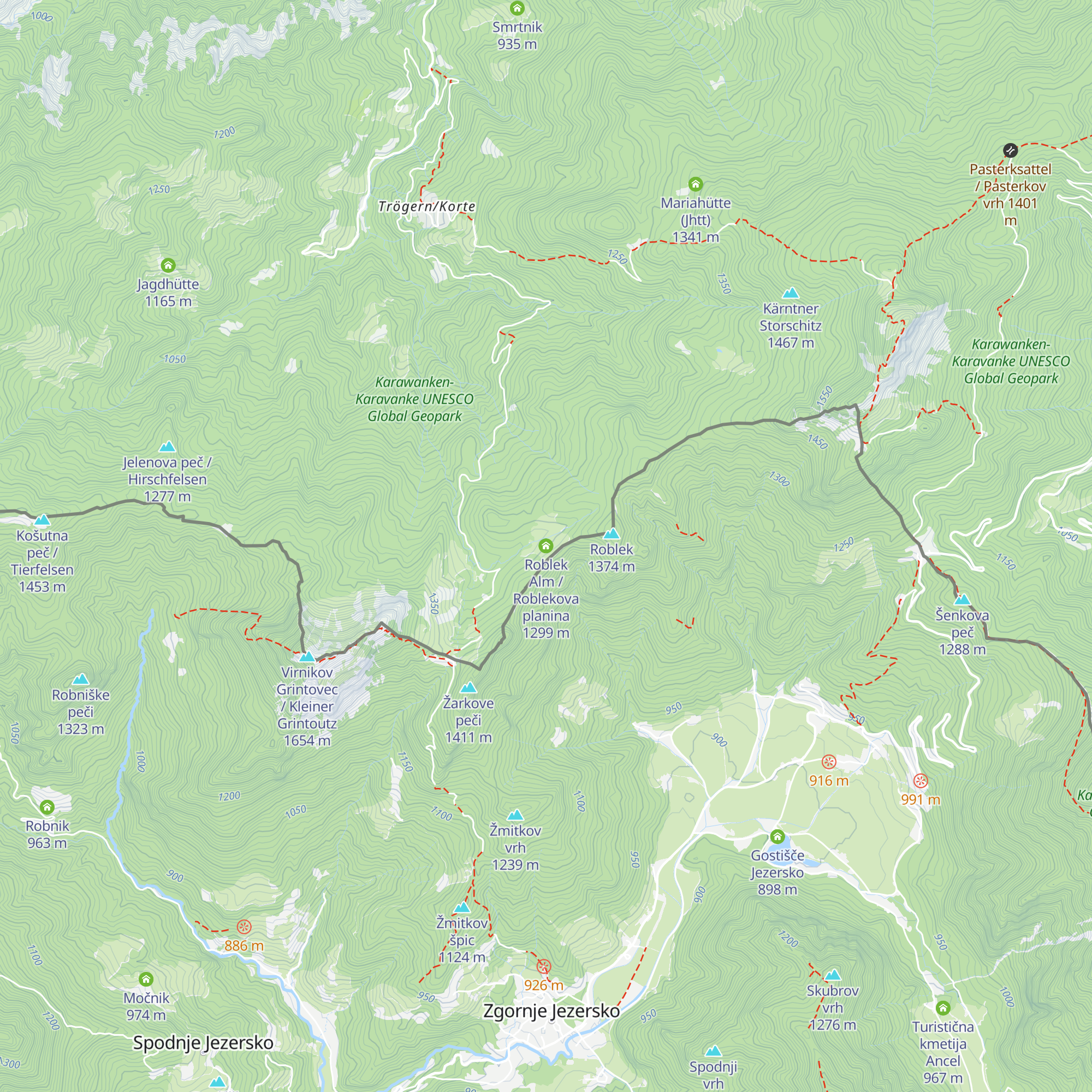 Roblek Alm / Roblekova planina map