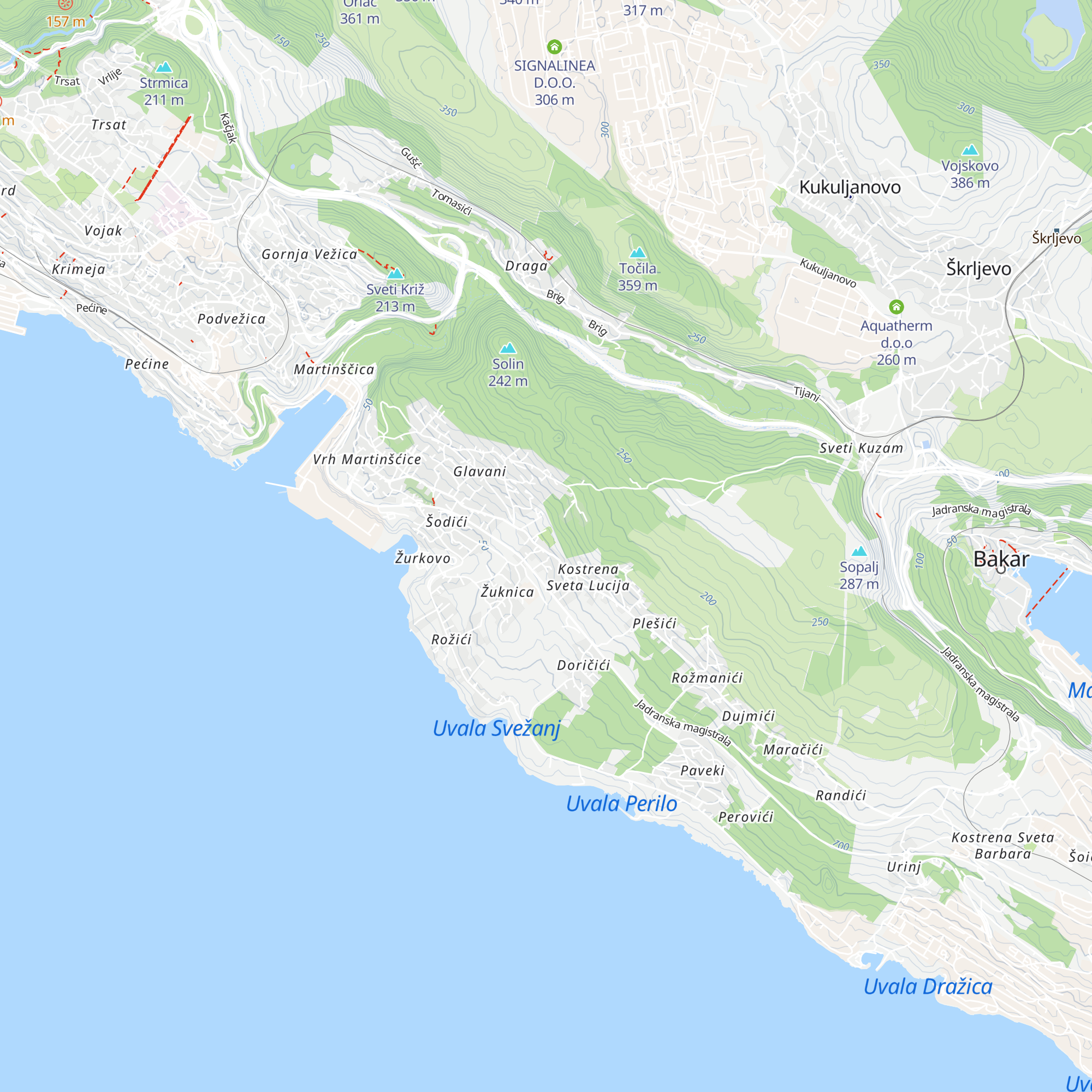 Dom kulture Kostrena map