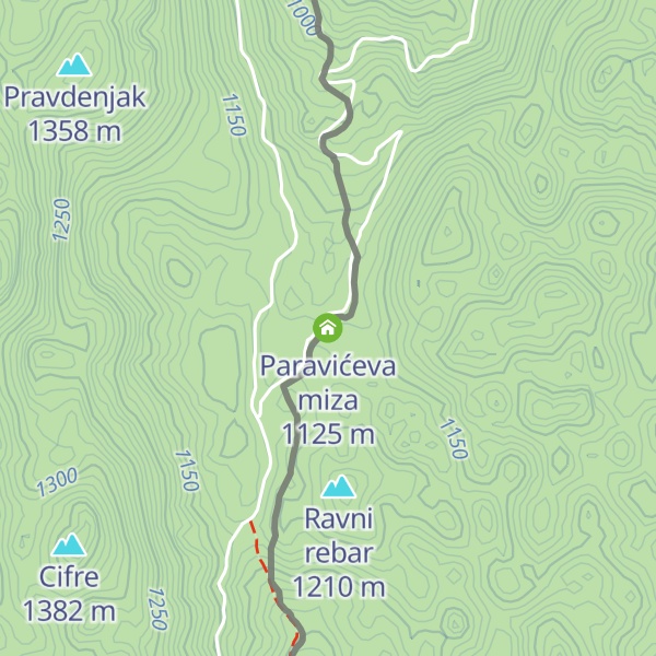 Map of Paravićeva miza