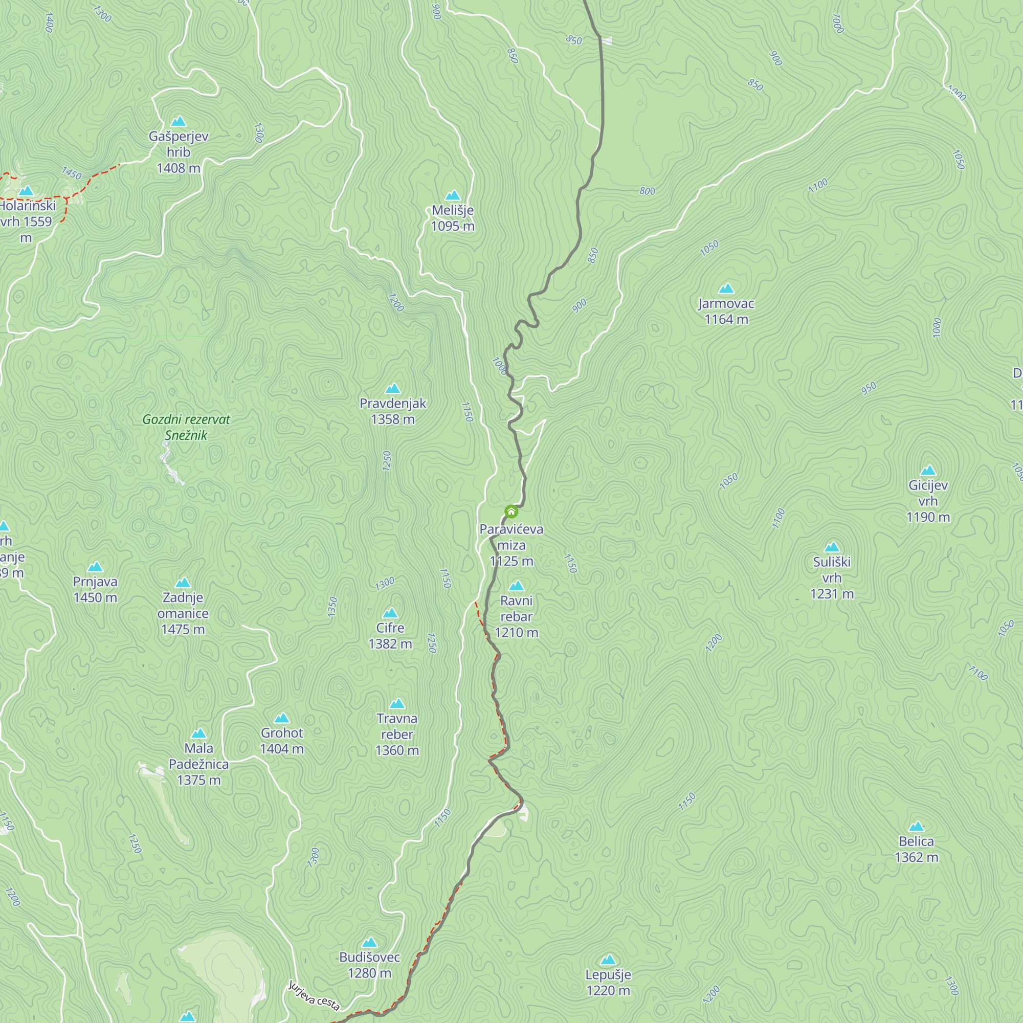 Paravićeva miza map