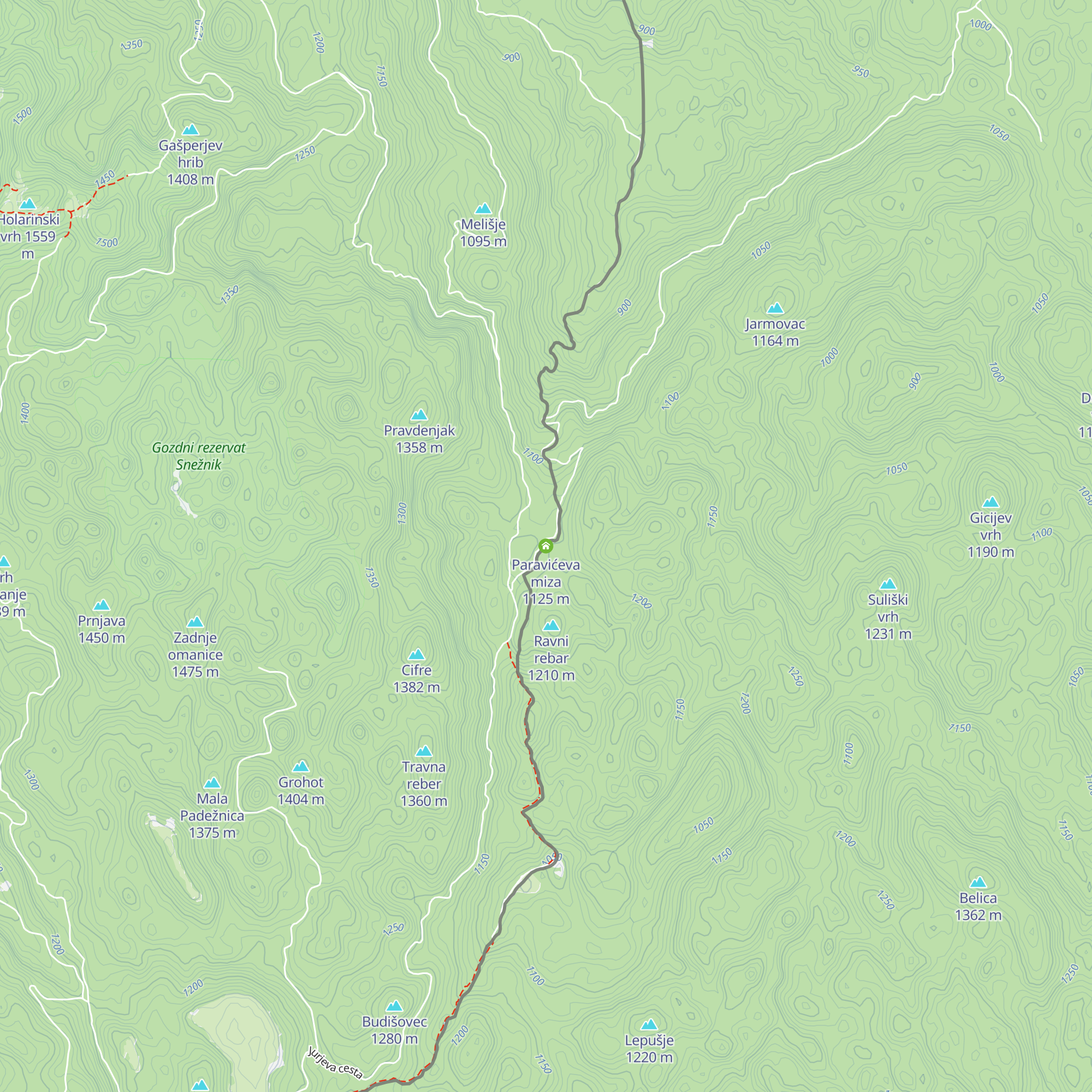 Paravićeva miza map