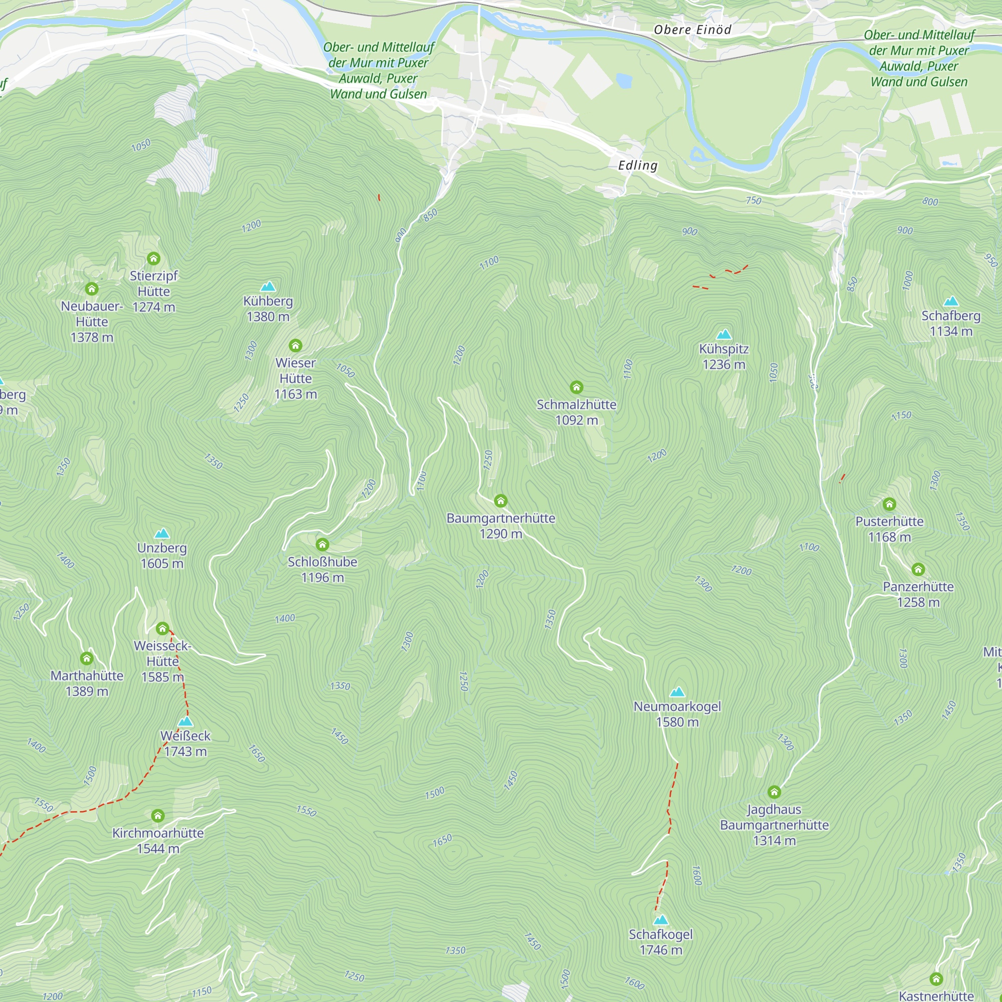 Baumgartnerhütte map