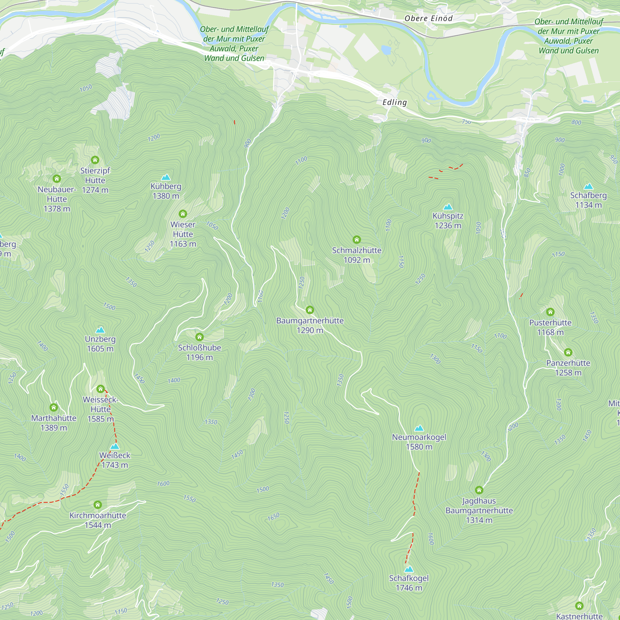 Baumgartnerhütte map