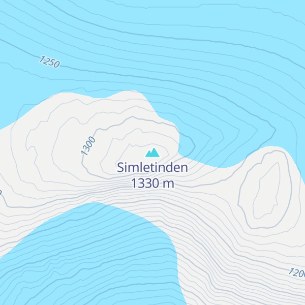 Map of Simletinden