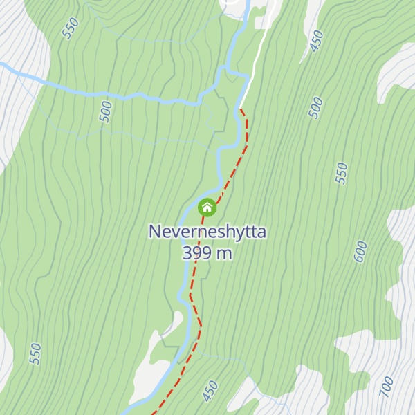 Map of Neverneshytta
