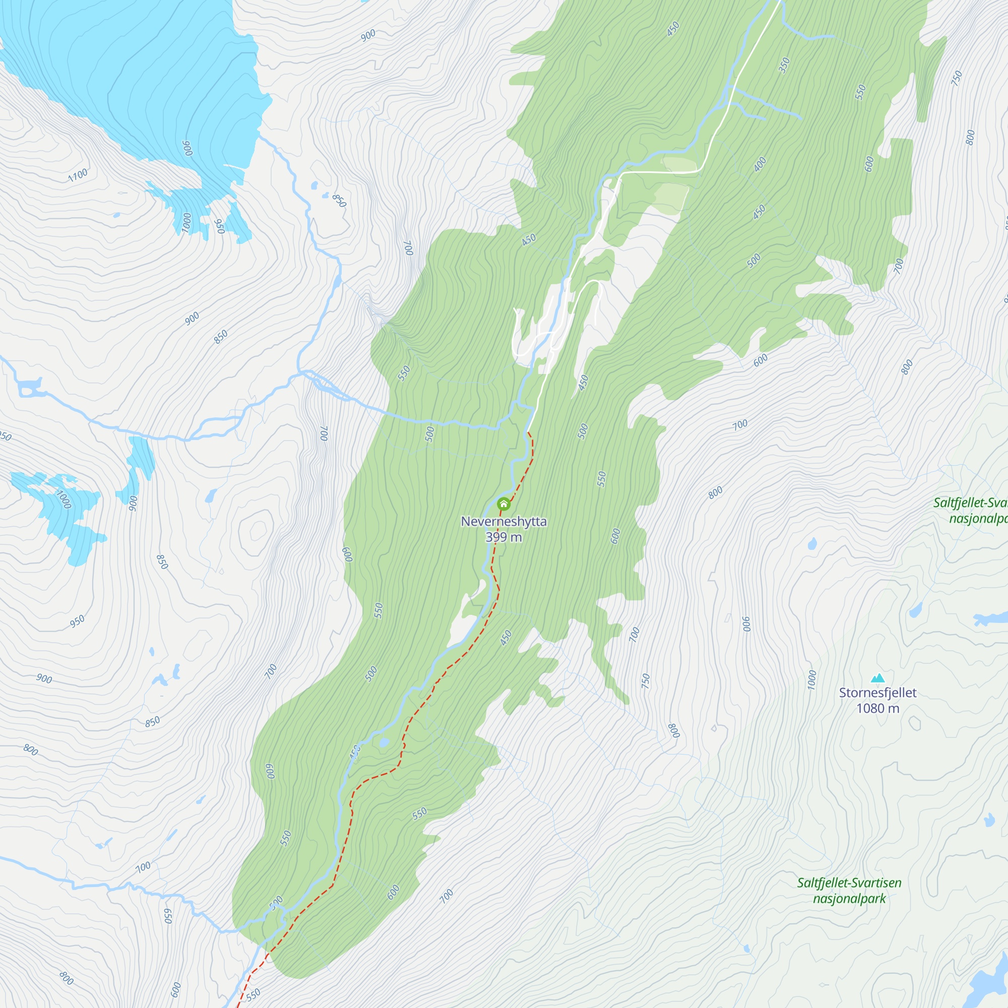 Neverneshytta map