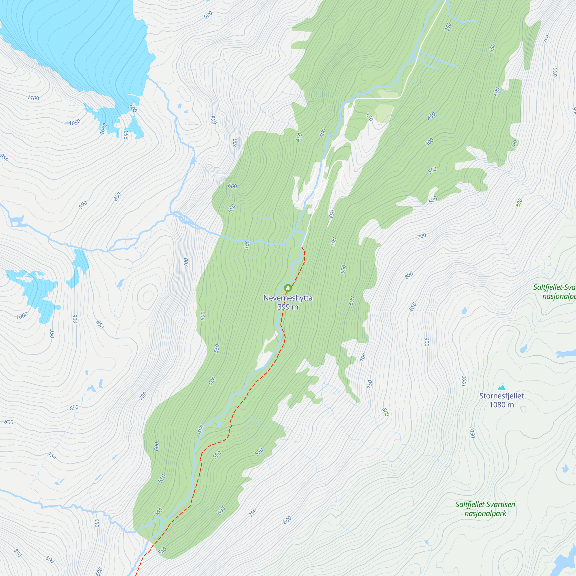 Neverneshytta map