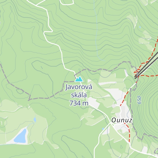 Map of Javorová skála