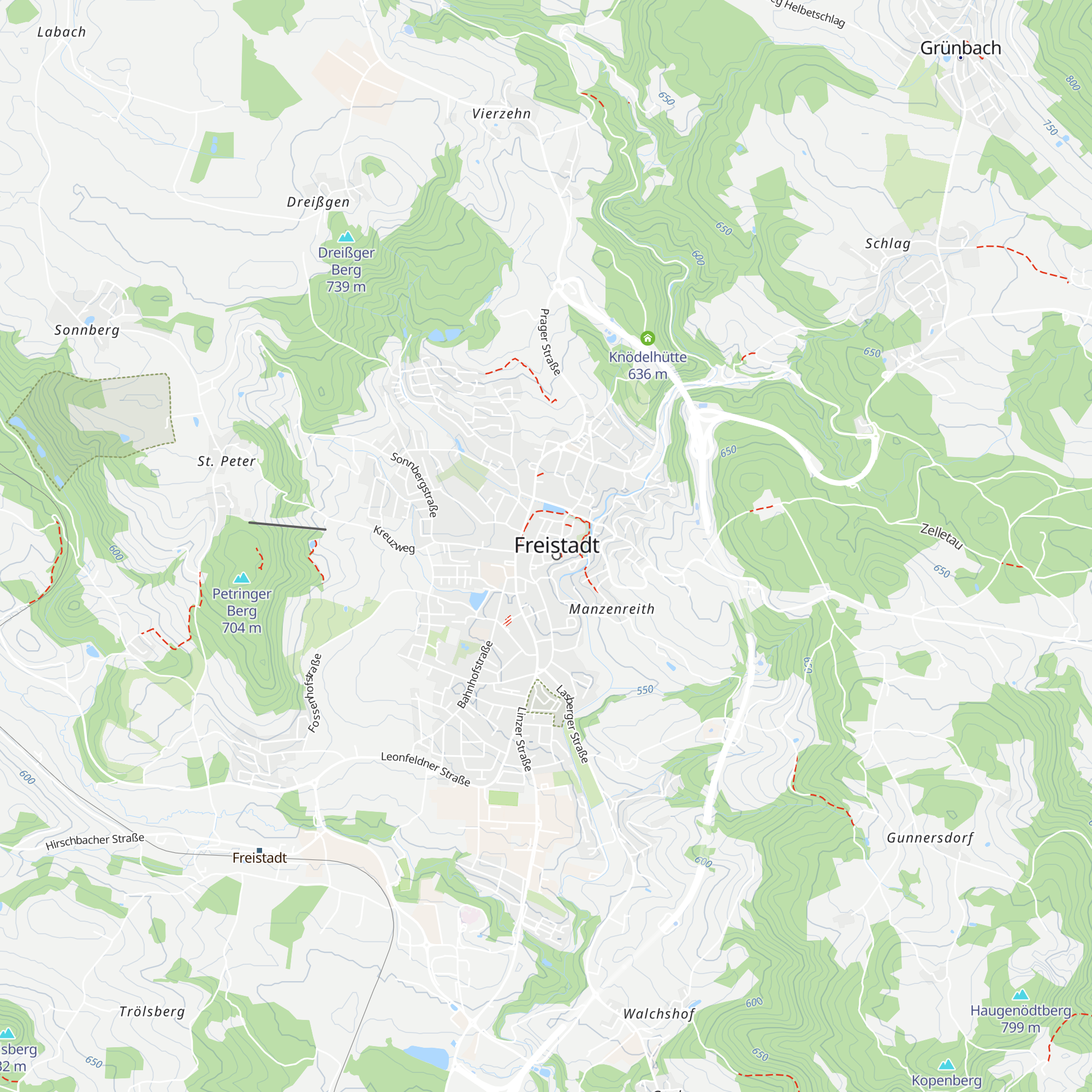 Mühlviertel Tourismus map