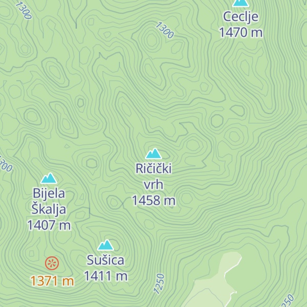 Map of Ričički vrh