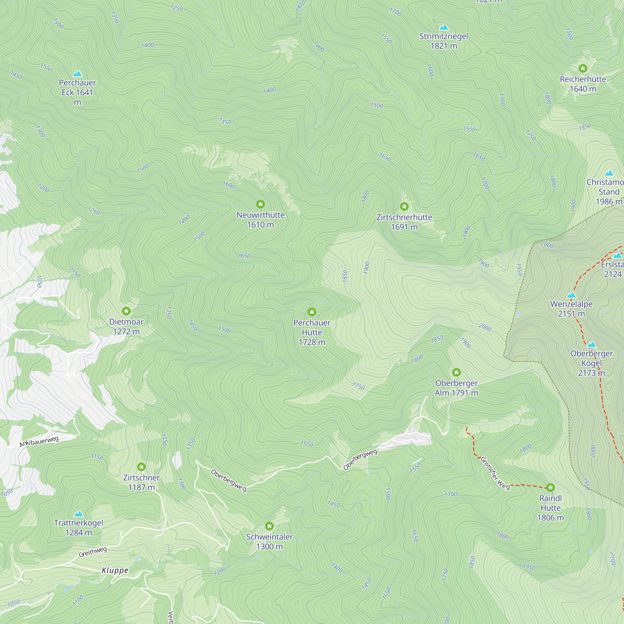 Perchauer Hütte map