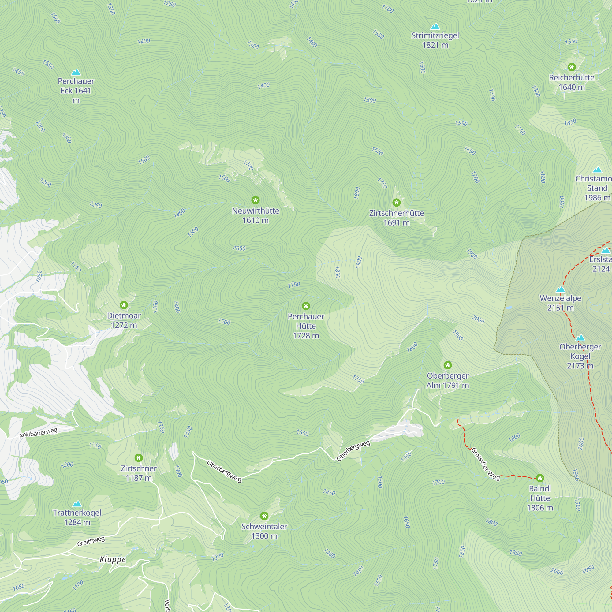 Perchauer Hütte map