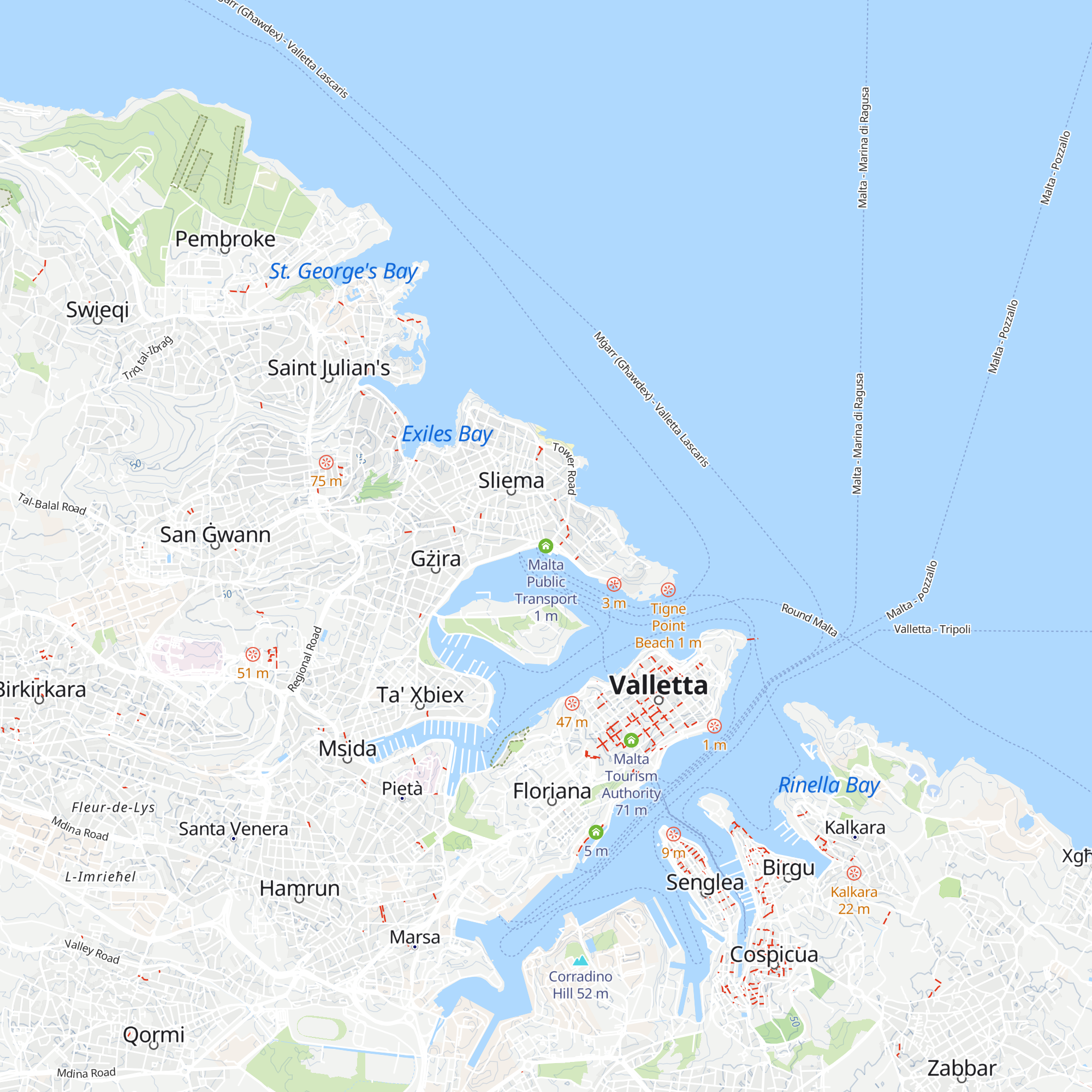 Malta Public Transport map