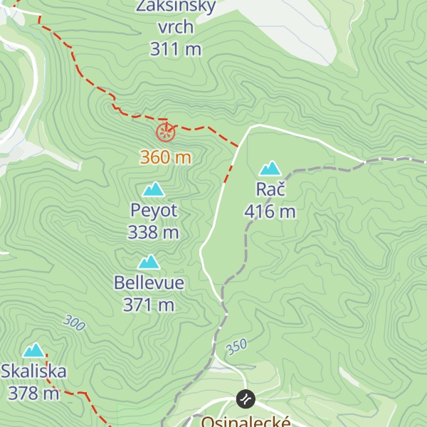 Map of Pustá věž