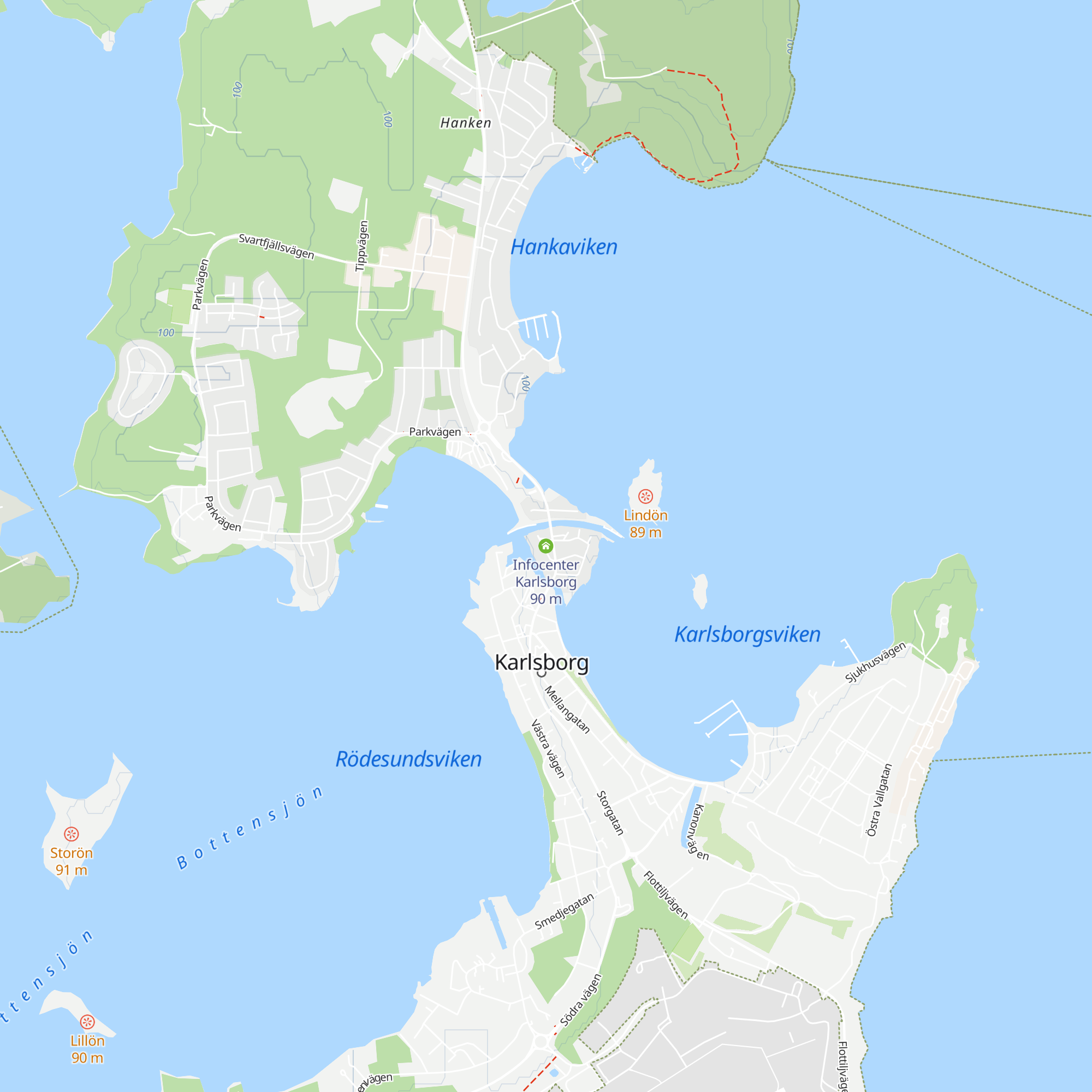 Infocenter Karlsborg map