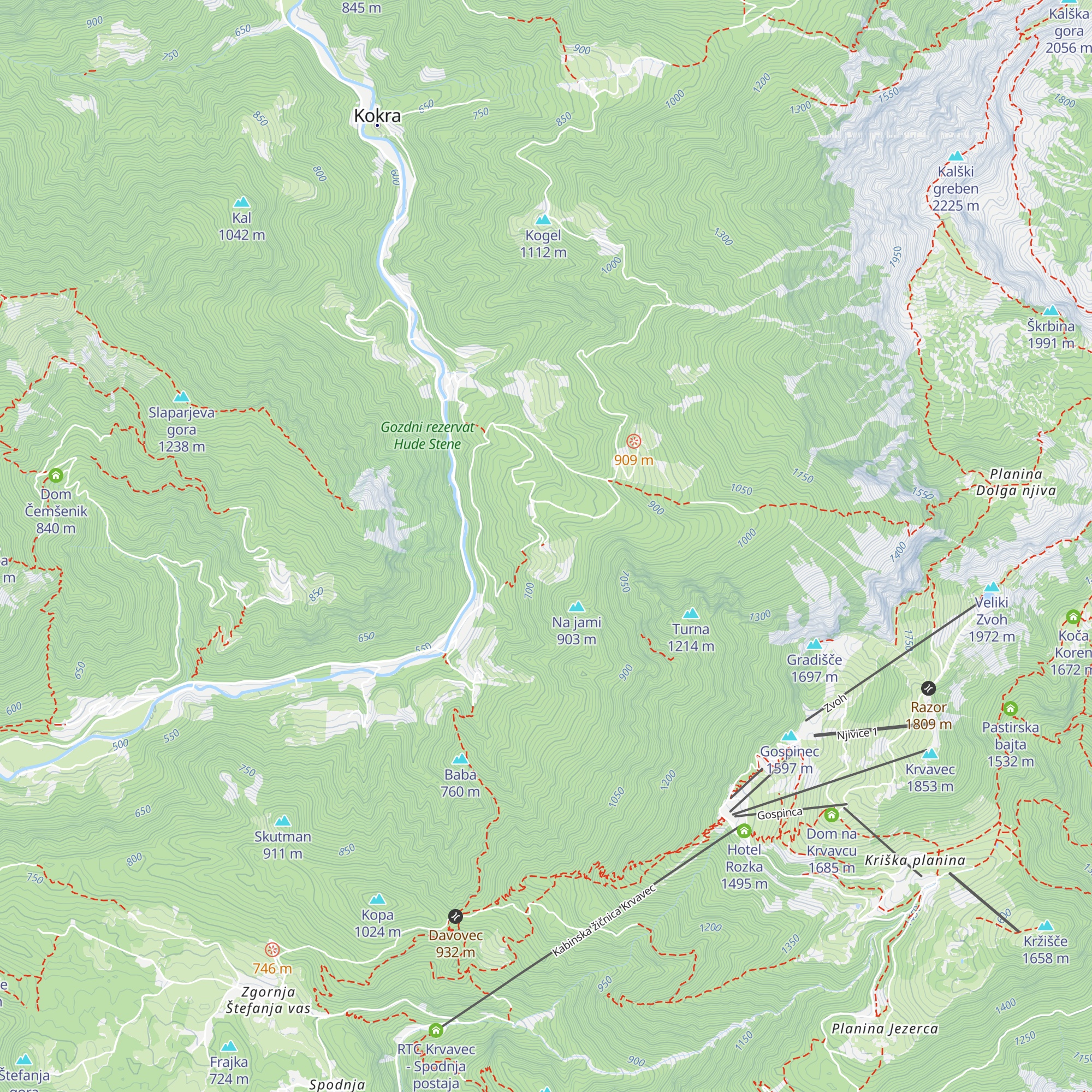 Pestotnik map