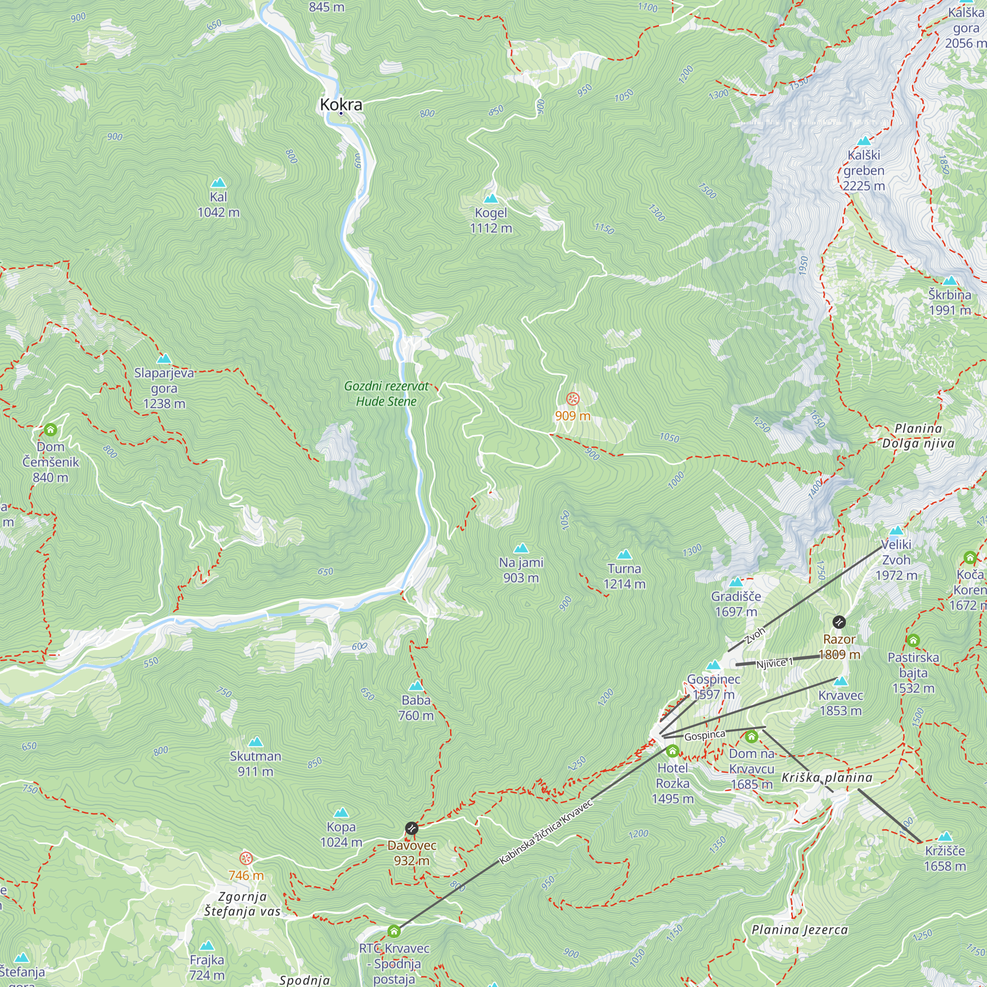 Pestotnik map