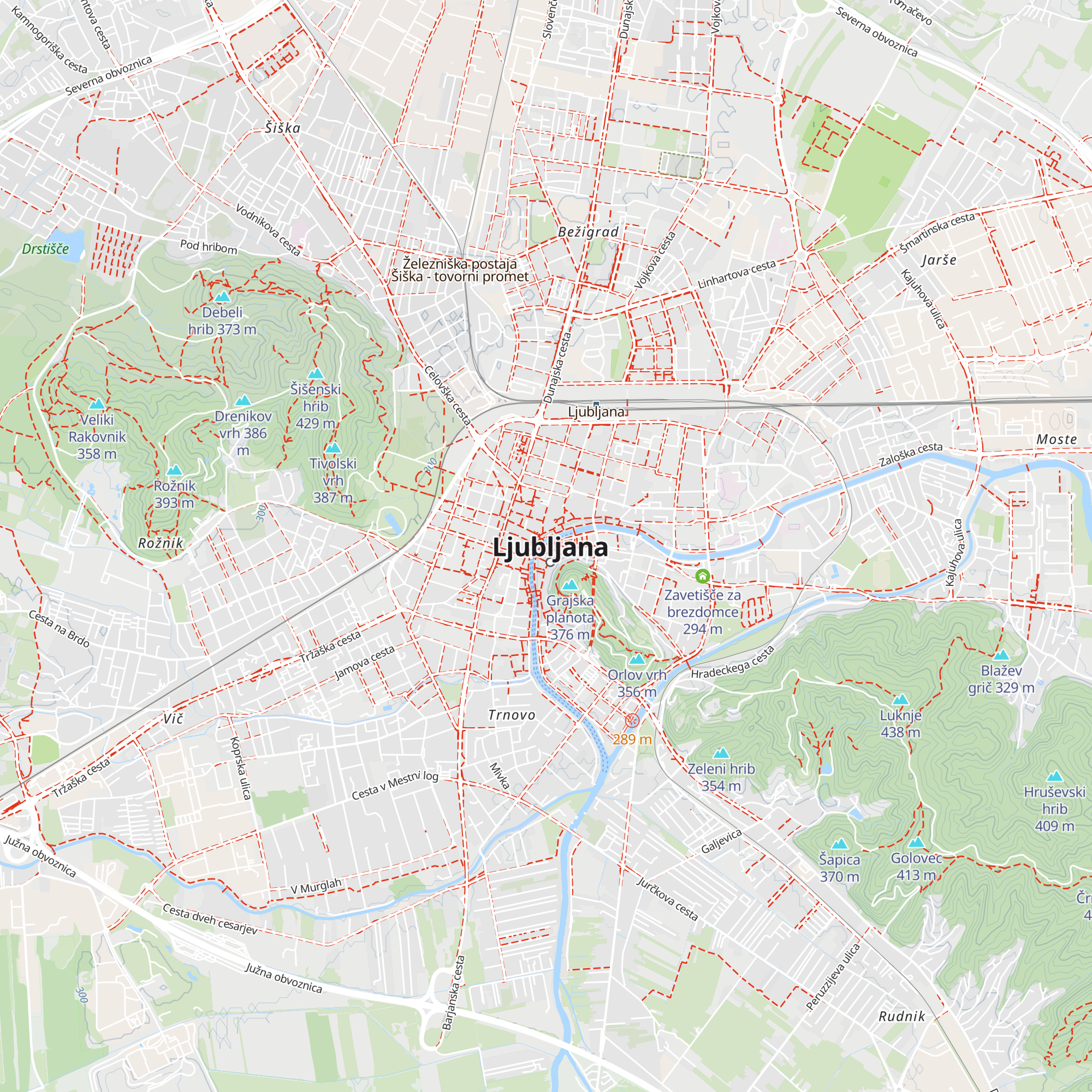 Ljubljana tourist information map