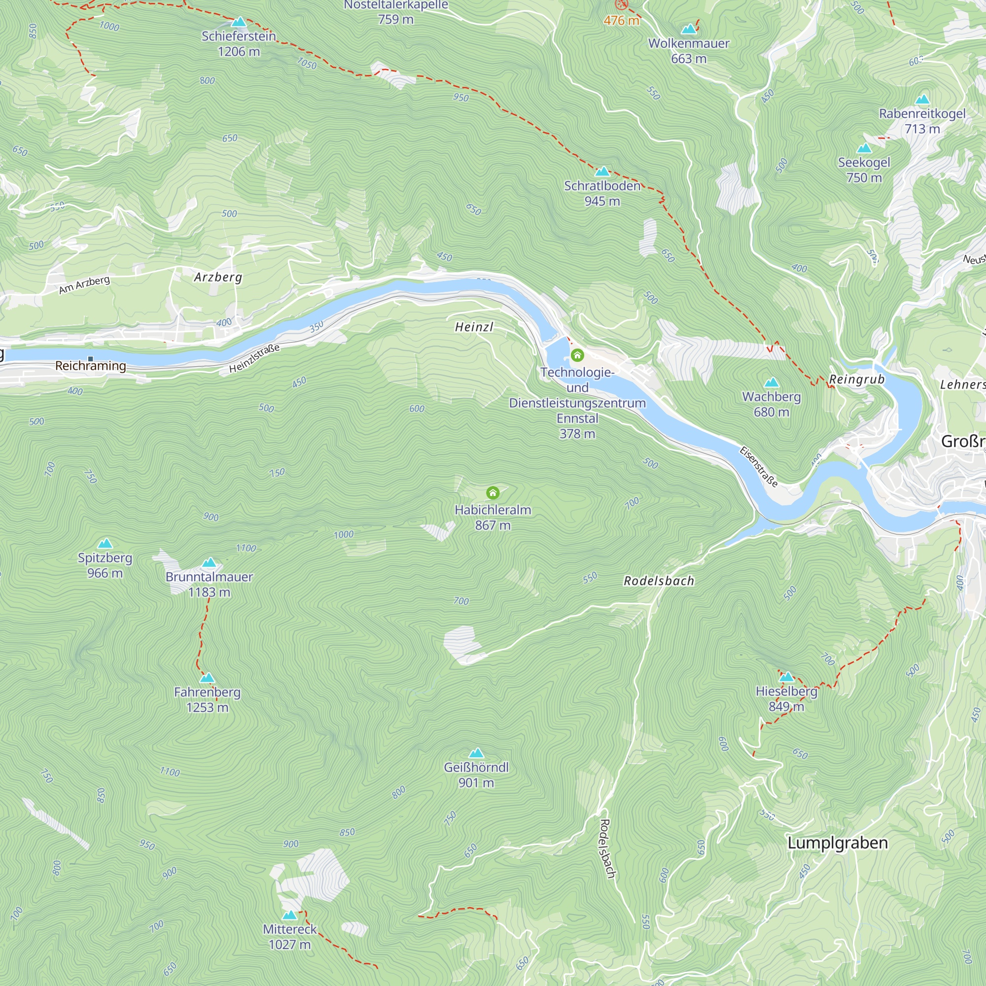 Habichleralm map