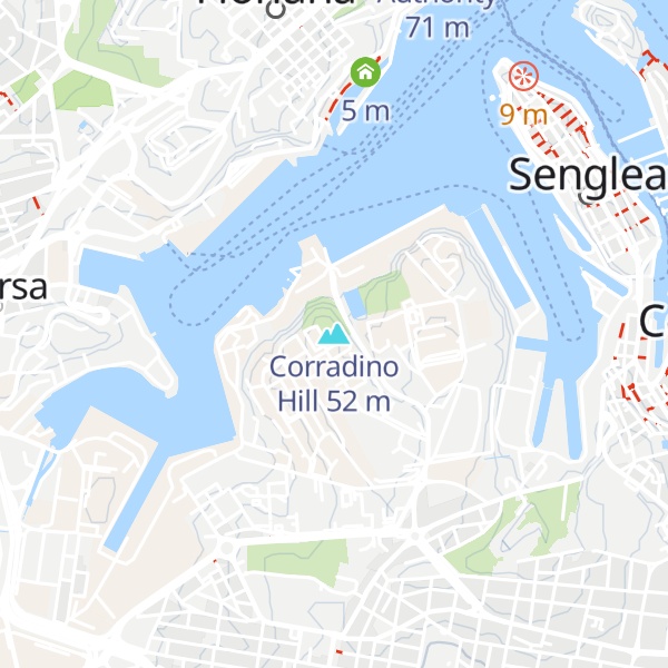 Map of Corradino Hill