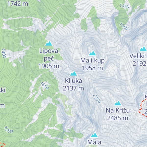 Map of Kljuka