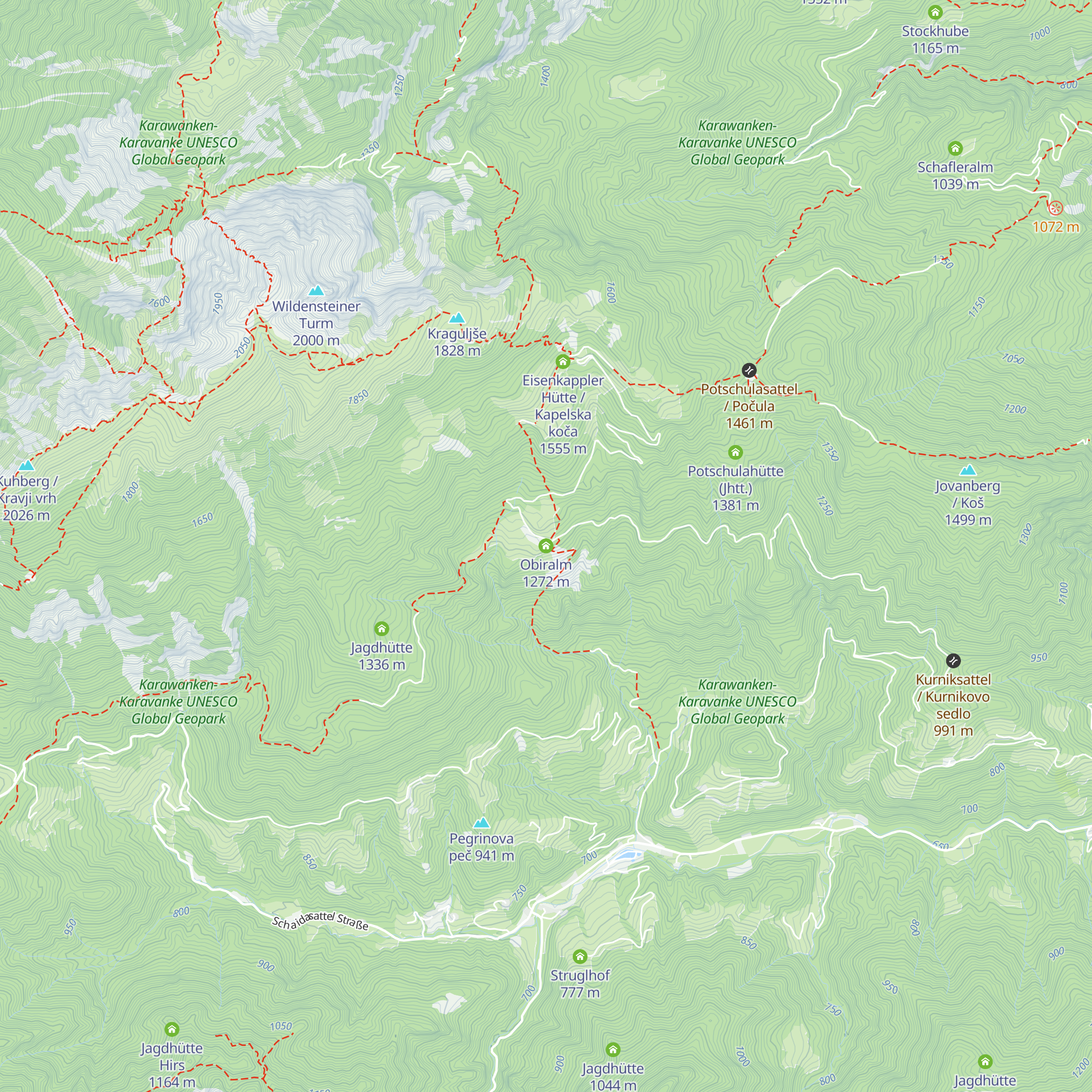 Obiralm map
