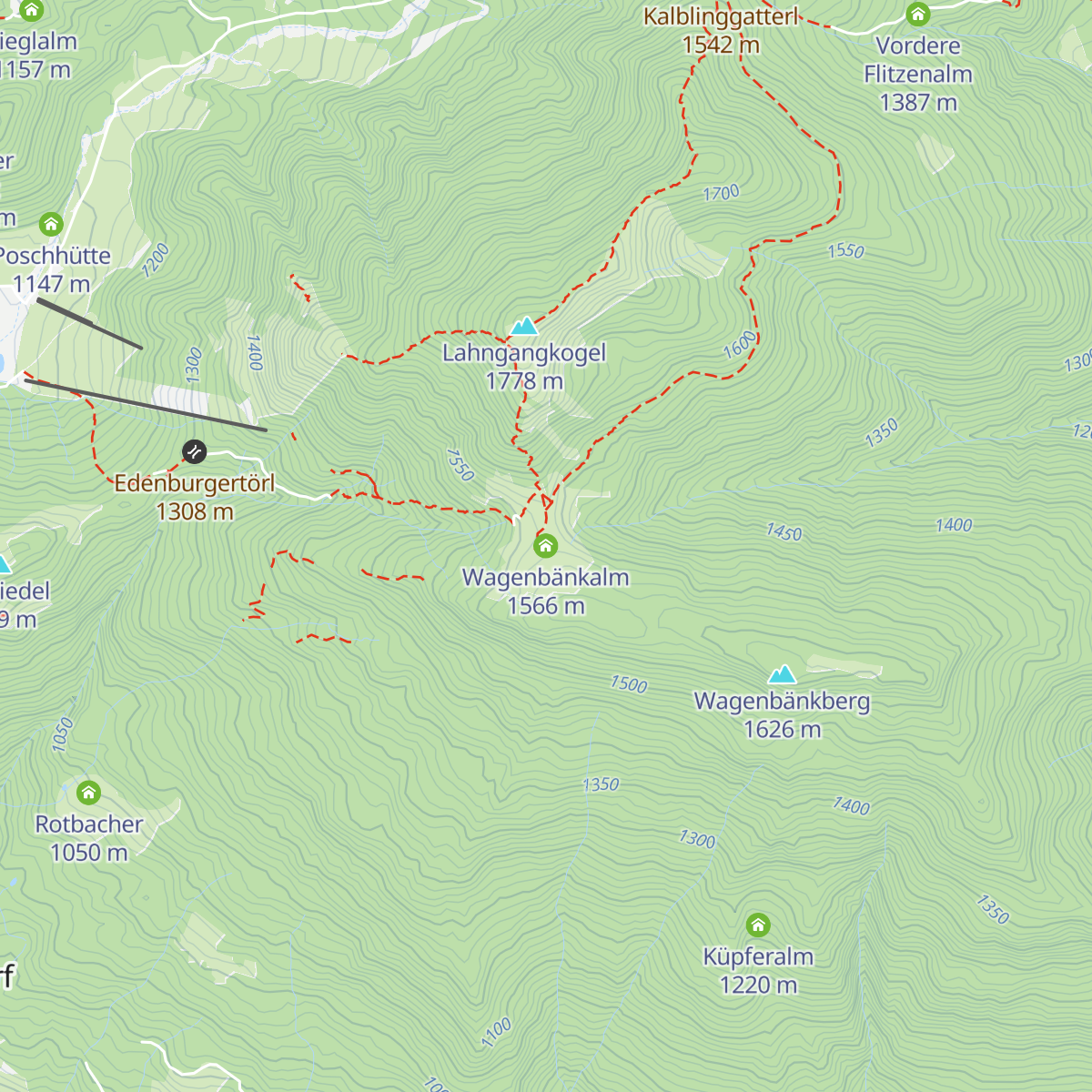 Wagenbänkalm map