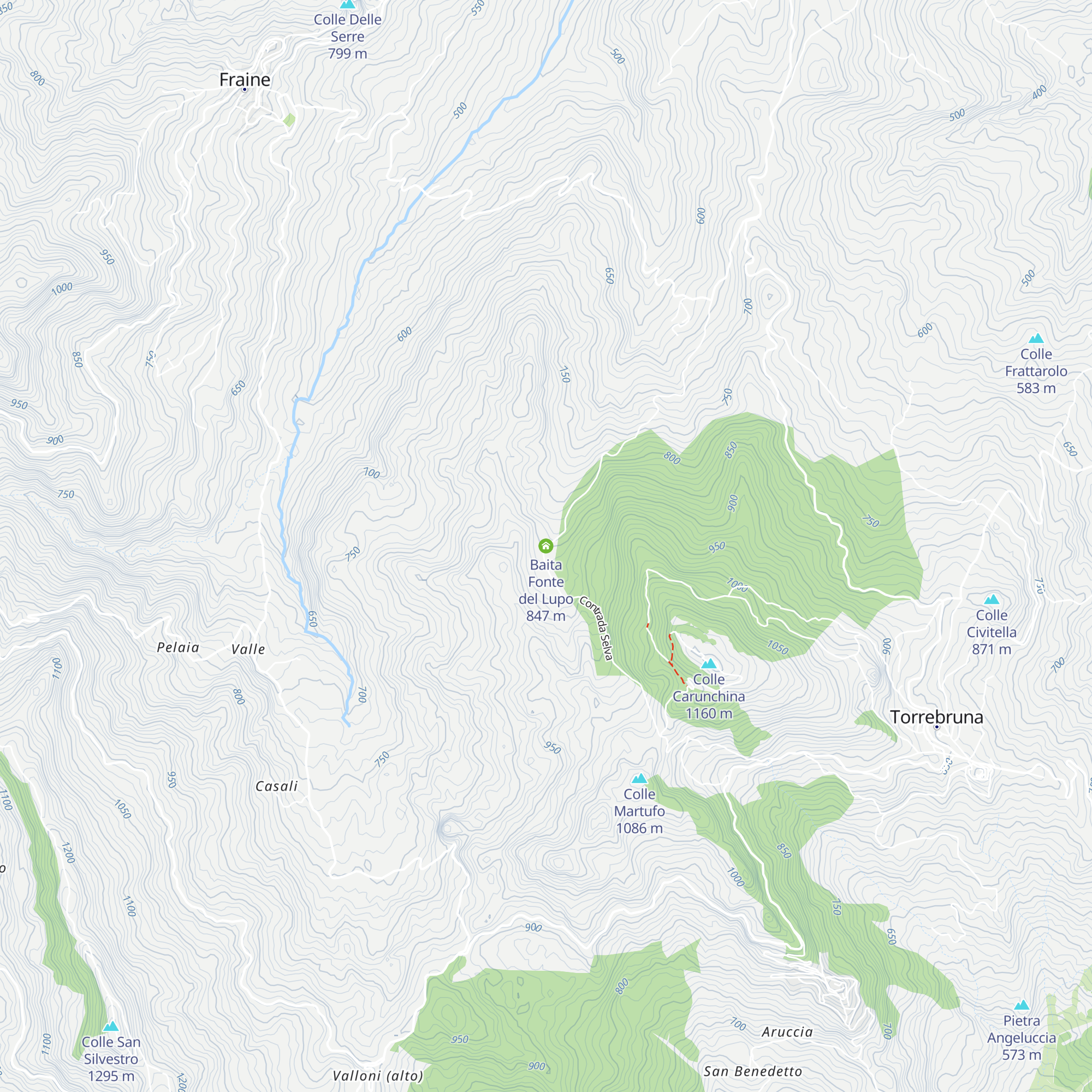 Baita Fonte del Lupo map