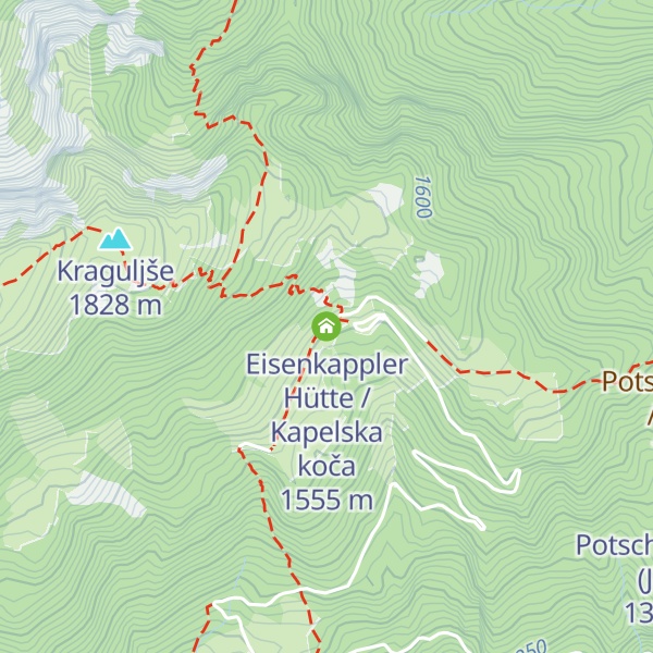 Map of Eisenkappler Hütte / Kapelska koča